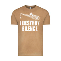 Vintage Camel Saxophone I Destroy Silence Saxophonist | For Musicians Vintage Tee - linhVisuals