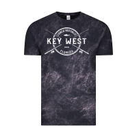 Cloud Black key west fl vintage crossed fishing rods t shirt Vintage Tee - linhVisuals
