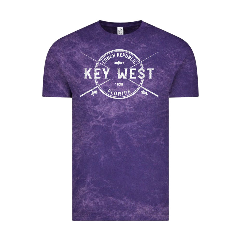Key West Fl Vintage Crossed Fishing Rods T Shirt Vintage Tee by linhVisuals | Teevron
