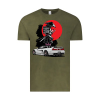 Vintage Olive jdm nsx car tuning japan samurai drift import pullover hoodie Vintage Tee - linhVisuals