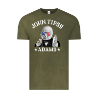 Vintage Olive john tipsy adams president john quincy adams 4th of july t shirt Vintage Tee - linhVisuals