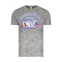 Cloud Rock americana niagara falls scene canada america flags sweatshirt Vintage Tee - linhVisuals