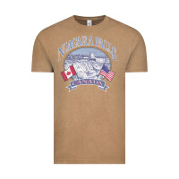 Vintage Coffee americana niagara falls scene canada america flags sweatshirt Vintage Tee - linhVisuals