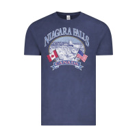 Vintage Denim americana niagara falls scene canada america flags sweatshirt Vintage Tee - linhVisuals