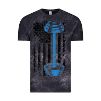 Cloud Black american flag gym and fitness  weight lifting gift t shirt Vintage Tee - linhVisuals