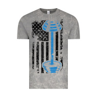 Cloud Rock american flag gym and fitness  weight lifting gift t shirt Vintage Tee - linhVisuals