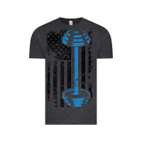 Vintage Black american flag gym and fitness  weight lifting gift t shirt Vintage Tee - linhVisuals