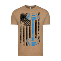 Vintage Coffee american flag gym and fitness  weight lifting gift t shirt Vintage Tee - linhVisuals