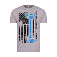 Vintage Zinc american flag gym and fitness  weight lifting gift t shirt Vintage Tee - linhVisuals