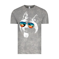 Cloud Rock american akita shirts with glasses sunglasses retro style t shirt Vintage Tee - linhVisuals