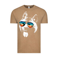 Vintage Coffee american akita shirts with glasses sunglasses retro style t shirt Vintage Tee - linhVisuals