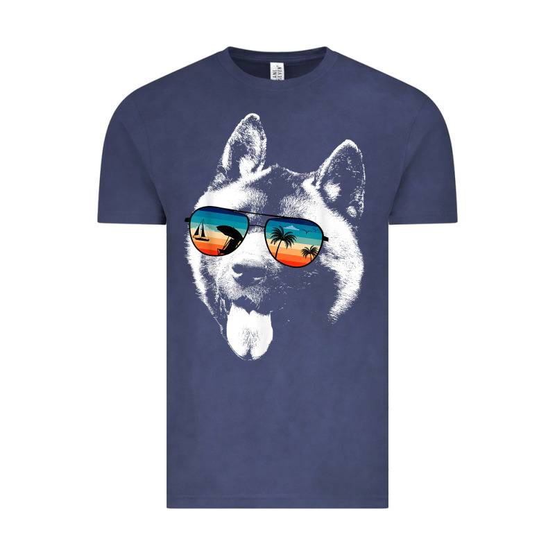 American Akita Shirts With Glasses Sunglasses Retro Style T Shirt Vintage Tee by linhVisuals | Teevron