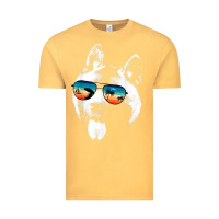 Vintage Mustard american akita shirts with glasses sunglasses retro style t shirt Vintage Tee - linhVisuals