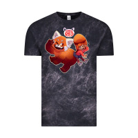 Cloud Black turning red Merch Vintage Tee - linhVisuals