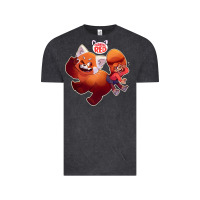 Vintage Black turning red Merch Vintage Tee - linhVisuals