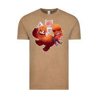 Vintage Coffee turning red Merch Vintage Tee - linhVisuals