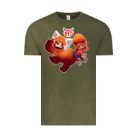 Vintage Olive turning red Merch Vintage Tee - linhVisuals