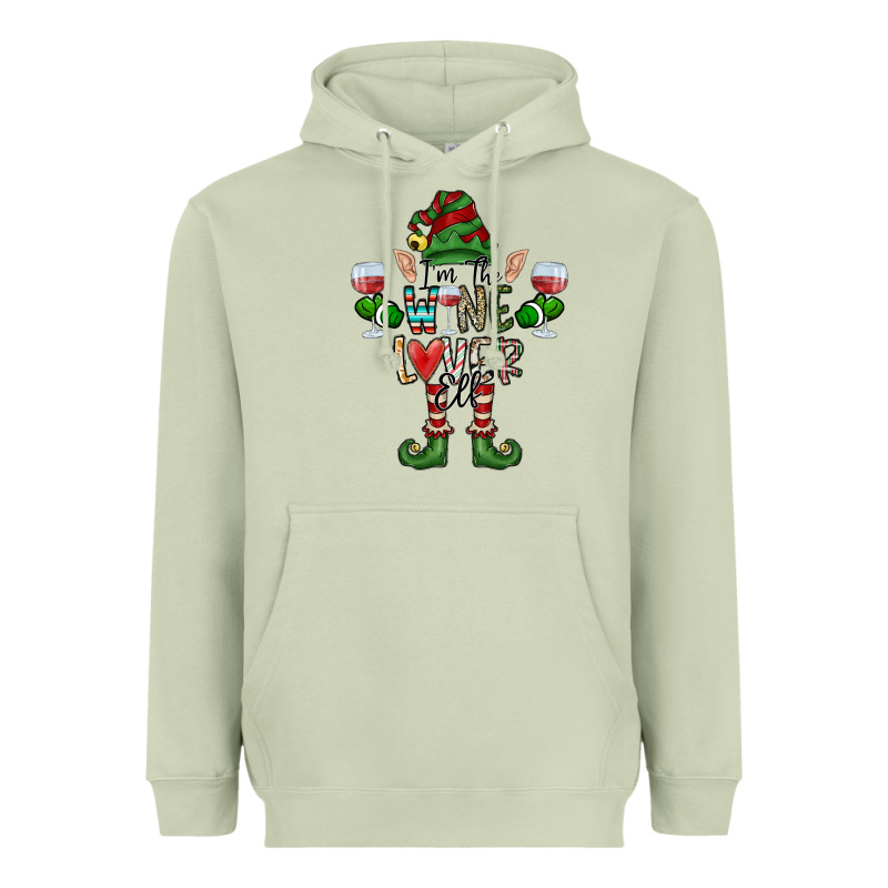I'm The Wine Lover Elf Heavyweight Hoodie by CowhideDigitalArt | Teevron