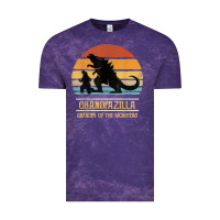 Cloud Purple mens grandpazilla grandpa of monsters retro halloween christmas t shir Vintage Tee - linhVisuals