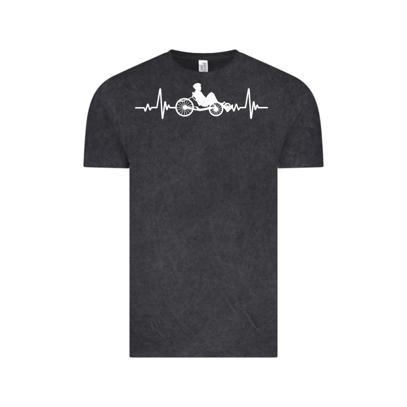Great Recumbent Bike Heartbeat Design Cycling T Shirt Vintage Tee by linhVisuals | Teevron
