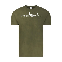 Vintage Olive great recumbent bike heartbeat design cycling t shirt Vintage Tee - linhVisuals