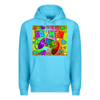 Ocean Blue LGBTQ+ Gaymer With Hearts Tumbler Premium Hoodie - BundleAndBundleShop