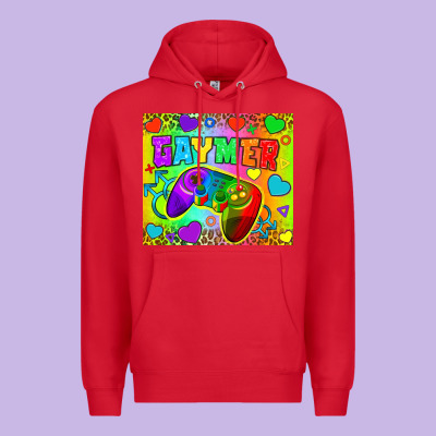 Lgbtq+ Gaymer With Hearts Tumbler Premium Hoodie Designed By Bundleandbundleshop