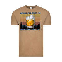 Vintage Coffee bourbon goes in wisdom comes out vintage t shirt Vintage Tee - linhVisuals