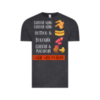 Vintage Black chicken wing chicken wing hotdog and bologna shirt t shirt Vintage Tee - linhVisuals