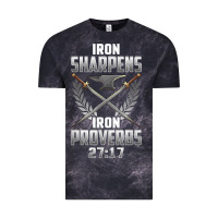 Cloud Black iron sharpens iron quote proverbs 2717 christian cool gift t shirt Vintage Tee - linhVisuals