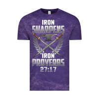 Cloud Purple iron sharpens iron quote proverbs 2717 christian cool gift t shirt Vintage Tee - linhVisuals