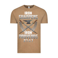 Vintage Coffee iron sharpens iron quote proverbs 2717 christian cool gift t shirt Vintage Tee - linhVisuals