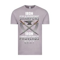 Vintage Zinc iron sharpens iron quote proverbs 2717 christian cool gift t shirt Vintage Tee - linhVisuals