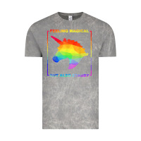 Cloud Rock feeling magical but also stabby unicorn rainbow t shirt Vintage Tee - linhVisuals