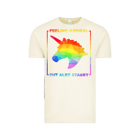 Vintage Arctic feeling magical but also stabby unicorn rainbow t shirt Vintage Tee - linhVisuals