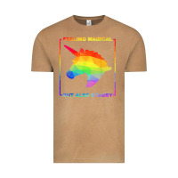 Vintage Camel feeling magical but also stabby unicorn rainbow t shirt Vintage Tee - linhVisuals