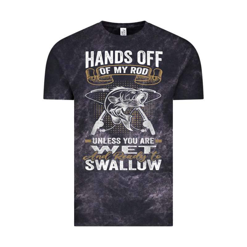 Mens Hands Off Of My Rod Bass Fishing Fisherman T Shirt Vintage Tee by linhVisuals | Teevron