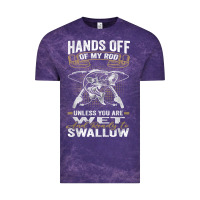 Cloud Purple mens hands off of my rod bass fishing fisherman t shirt Vintage Tee - linhVisuals