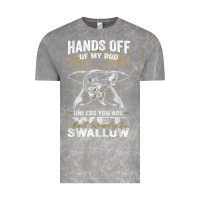 Cloud Rock mens hands off of my rod bass fishing fisherman t shirt Vintage Tee - linhVisuals