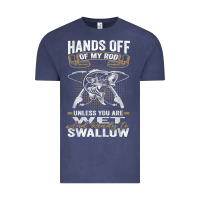 Vintage Denim mens hands off of my rod bass fishing fisherman t shirt Vintage Tee - linhVisuals