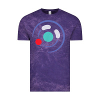 Cloud Purple minimalist game cube controller throwback retro gamer t shirt Vintage Tee - linhVisuals