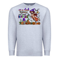 Heather Grey on a dark highway cool wind in my hair Premium Sweatshirt - SublimationCraftShop
