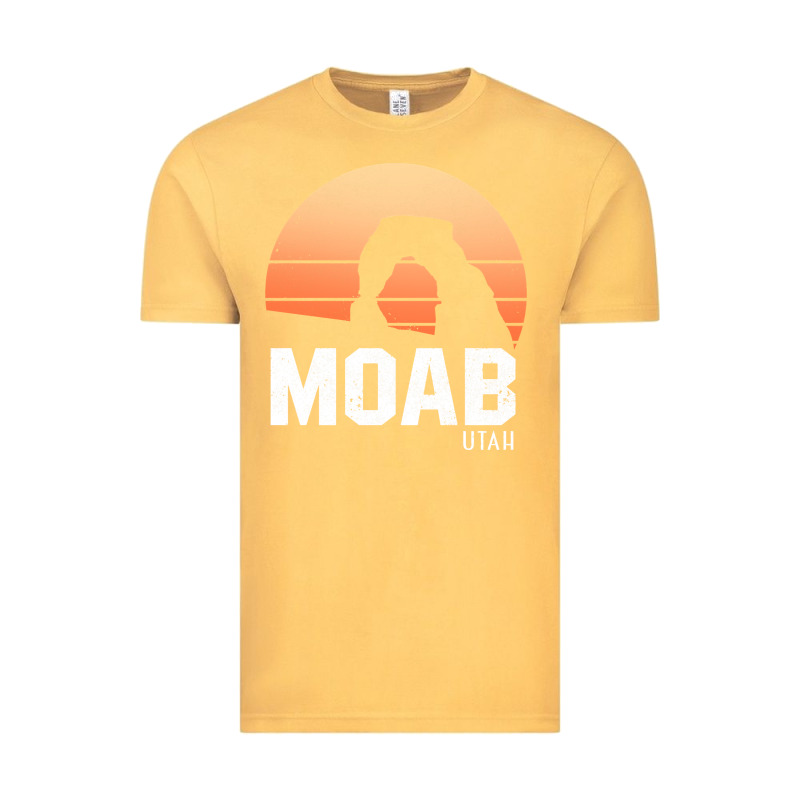 Moab Utah Arches National Park Vintage Retro Outdoor Hiking Pullover H Vintage Tee by linhVisuals | Teevron