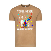 Vintage Camel autism dad you will never walk alone support autism son t shirt Vintage Tee - linhVisuals