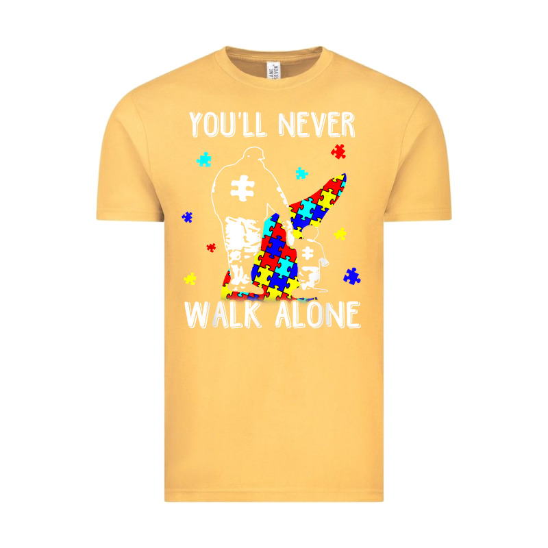 Autism Dad You Will Never Walk Alone Support Autism Son T Shirt Vintage Tee by linhVisuals | Teevron