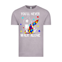 Vintage Zinc autism dad you will never walk alone support autism son t shirt Vintage Tee - linhVisuals