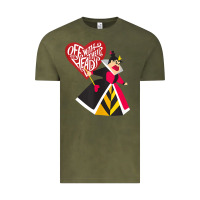 Vintage Olive alice in wonderland queen of hearts off with their heads tank top Vintage Tee - linhVisuals