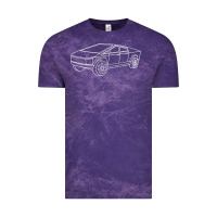 Cloud Purple cybertrucks line art pocket futuristic ev truck cyber design t shirt Vintage Tee - linhVisuals