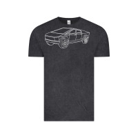 Vintage Black cybertrucks line art pocket futuristic ev truck cyber design t shirt Vintage Tee - linhVisuals