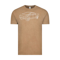 Vintage Coffee cybertrucks line art pocket futuristic ev truck cyber design t shirt Vintage Tee - linhVisuals